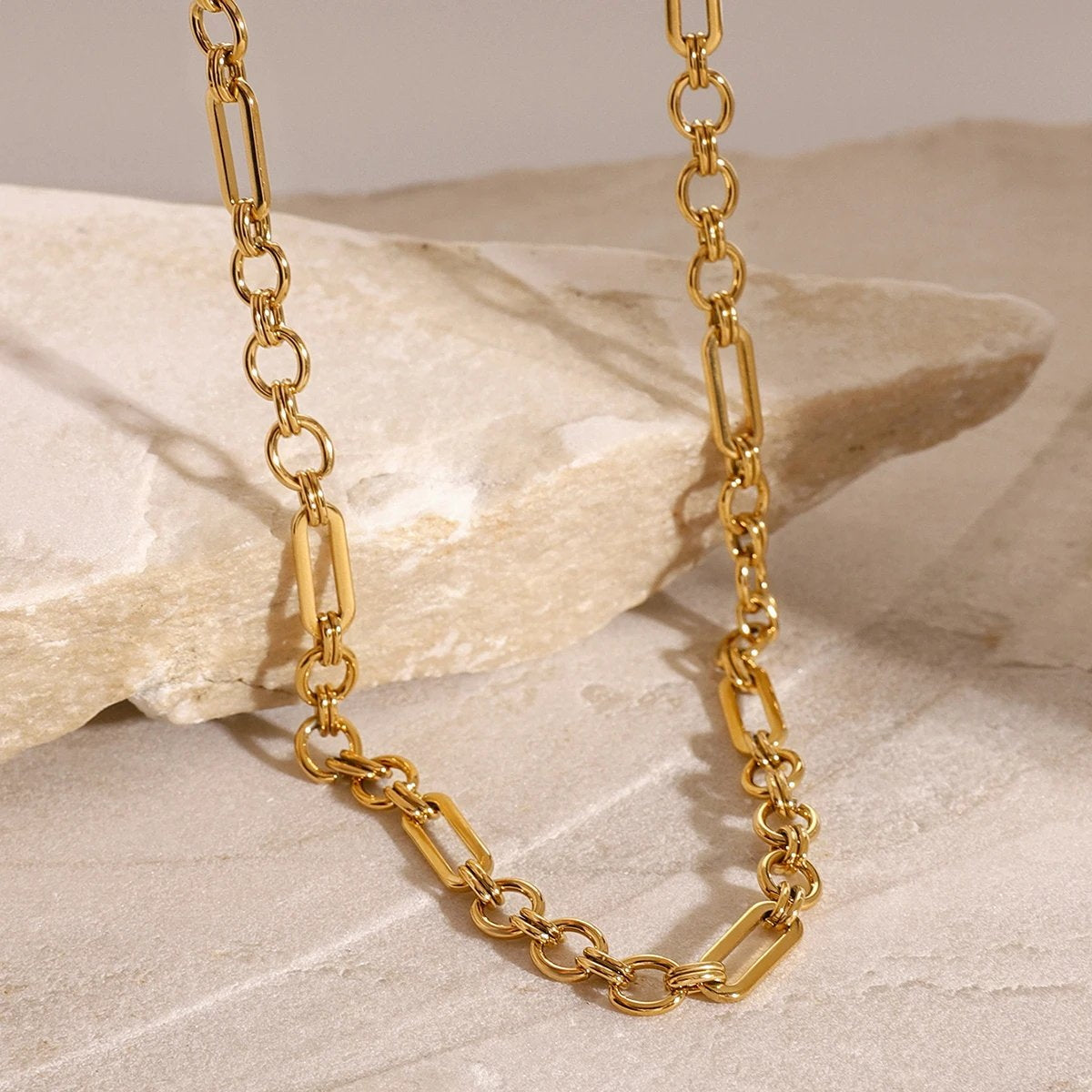 Gold Paperclip Necklace for Modern Minimalist Style