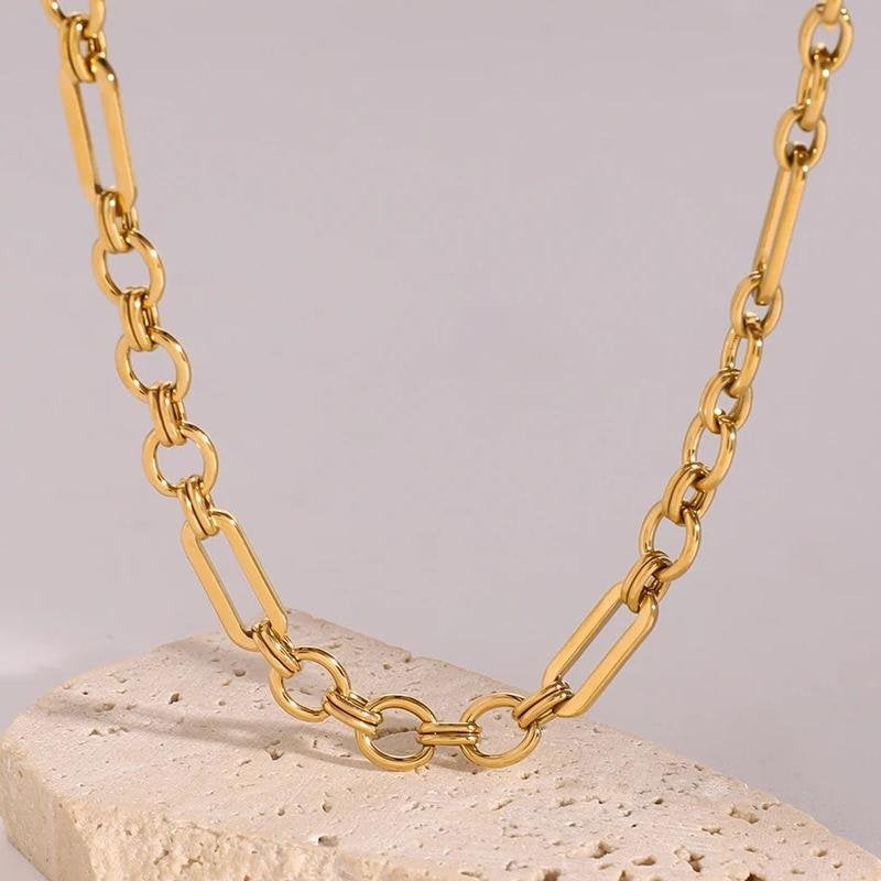 Gold Paperclip Necklace for Modern Minimalist Style
