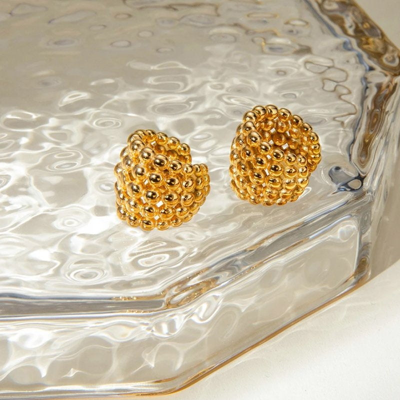 Honeycomb Ear Clips for Modern Minimalist Style