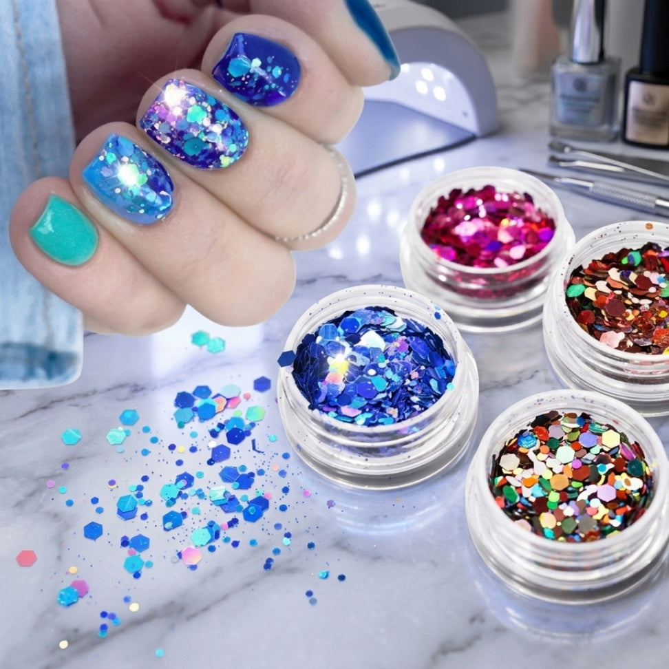 24PCS Holo-Chunk Glitters