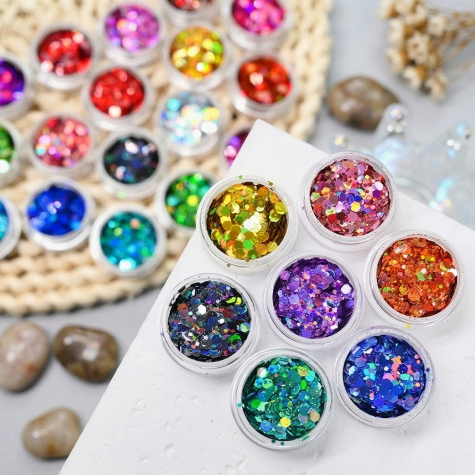 24PCS Holo-Chunk Glitters