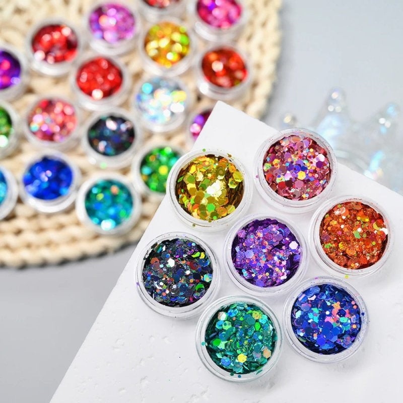 24PCS Holo-Chunk Glitters