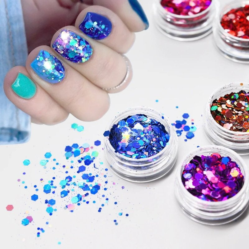 24PCS Holo-Chunk Glitters