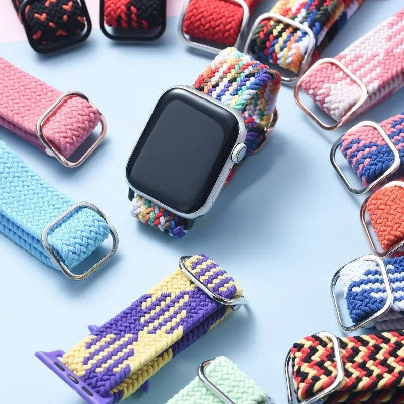 Vibe-Flex Braided Elastic Strap for Apple Watch