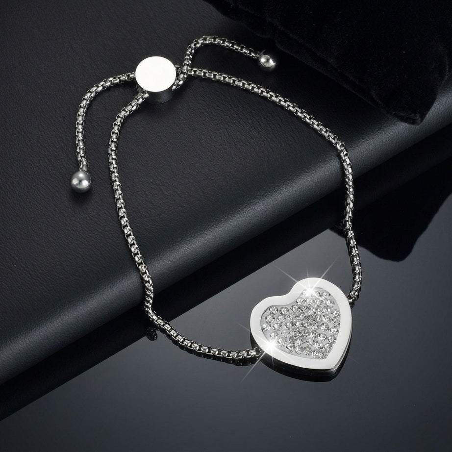 Sparkling Heart CZ Bracelet