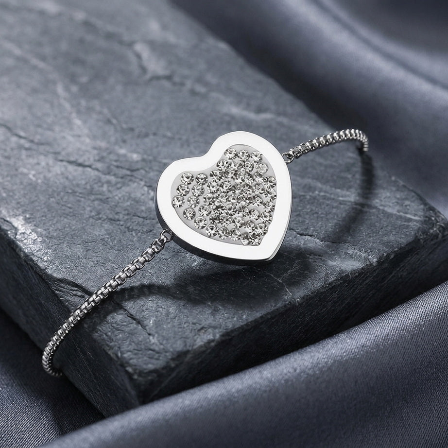 Sparkling Heart CZ Bracelet