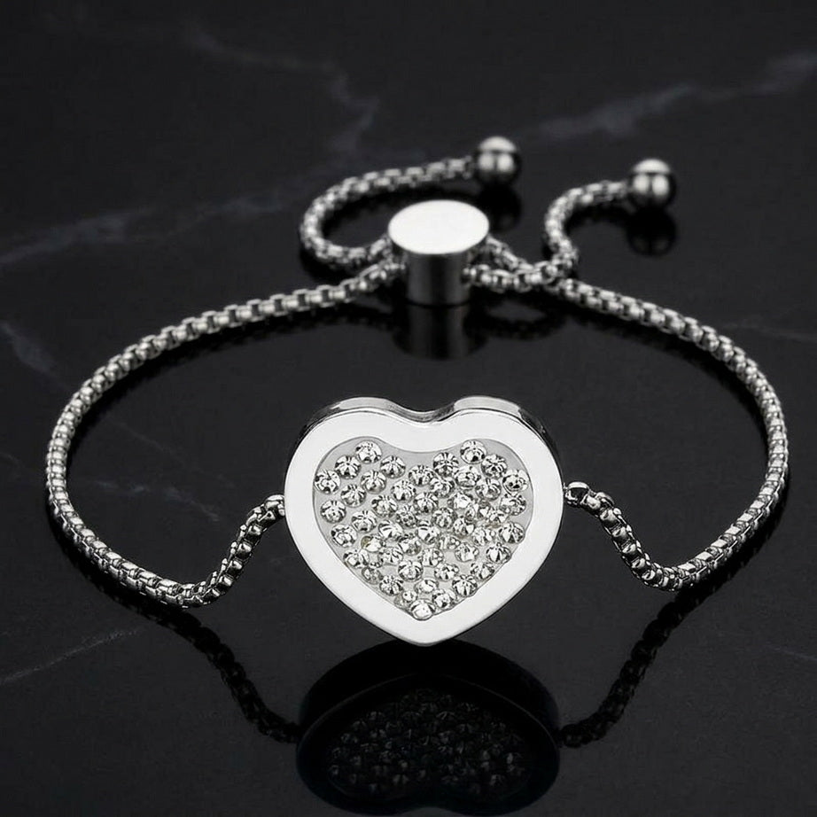 Sparkling Heart CZ Bracelet