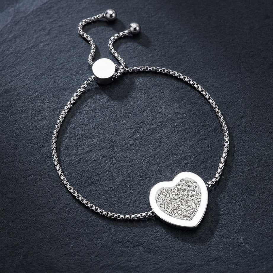 Sparkling Heart CZ Bracelet