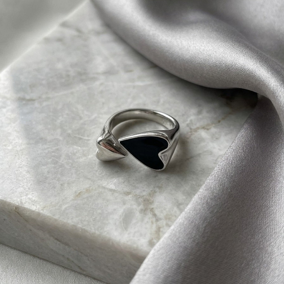 Two-Tone Heart Ring