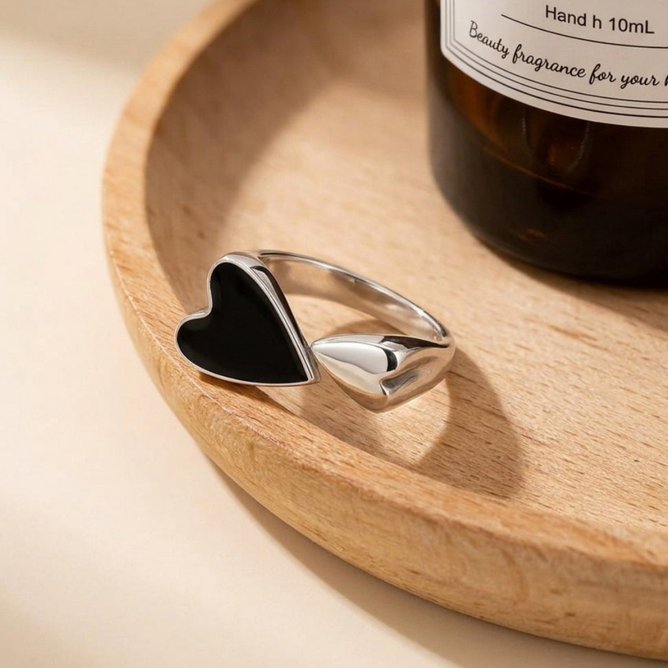 Two-Tone Heart Ring