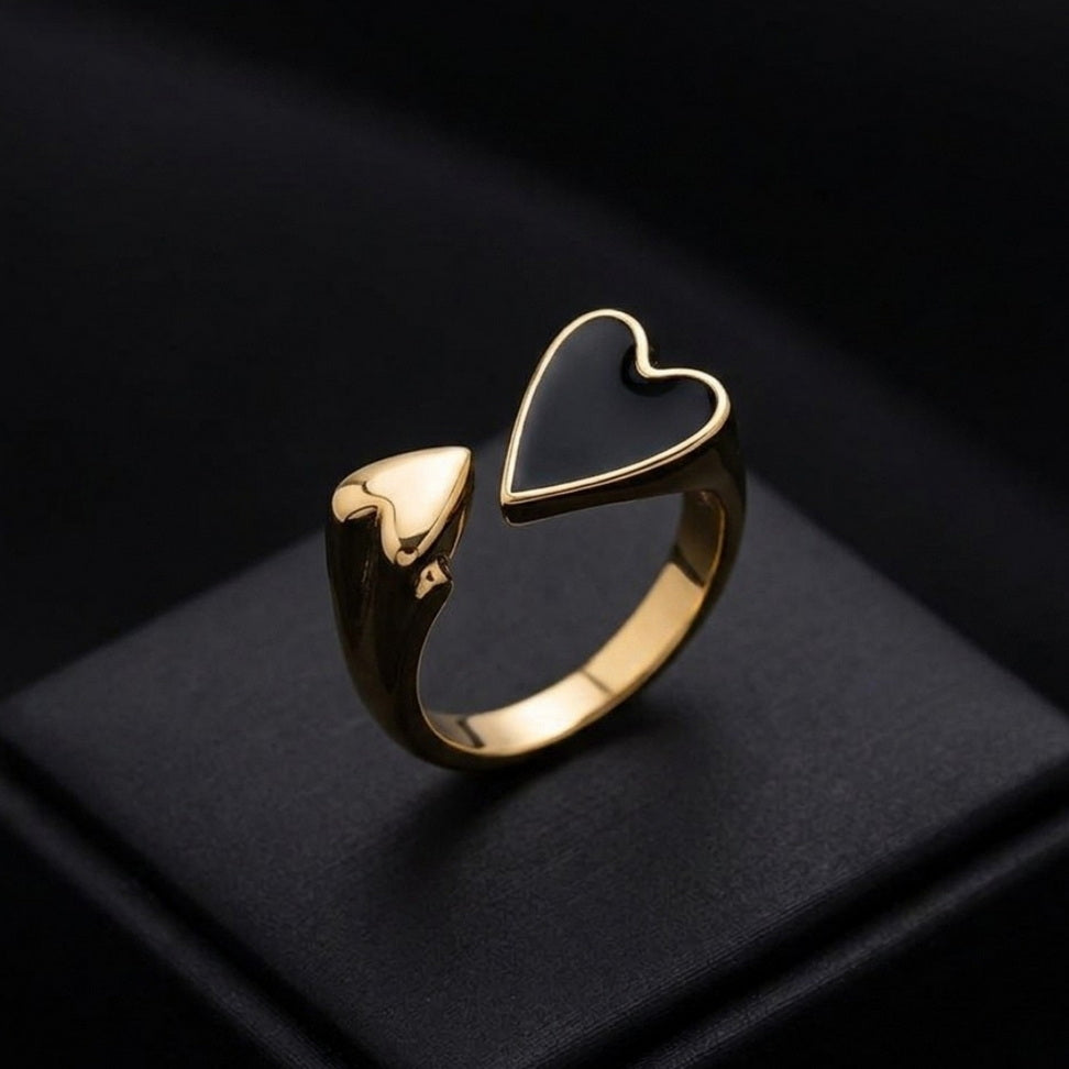Two-Tone Heart Ring
