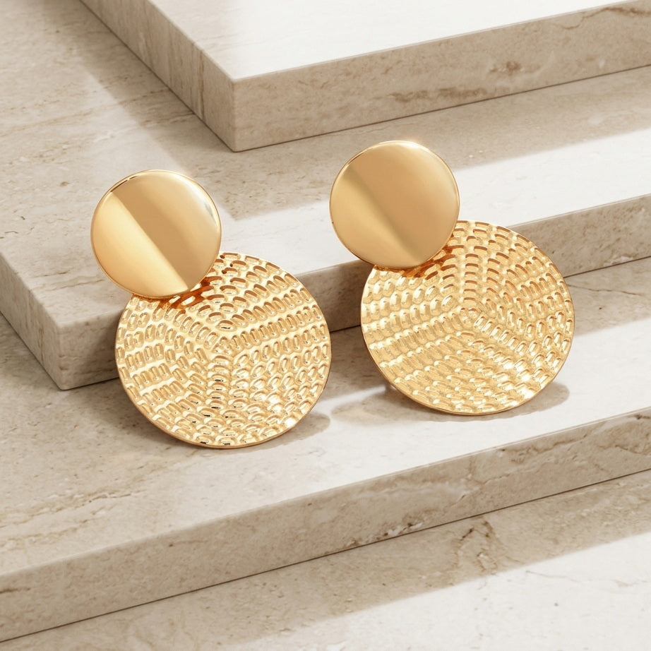 Boho Geometric Round Earrings