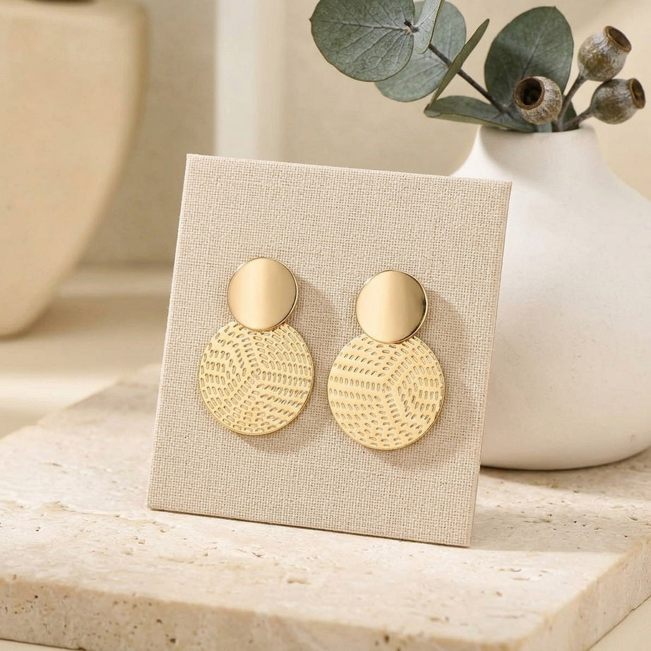 Boho Geometric Round Earrings