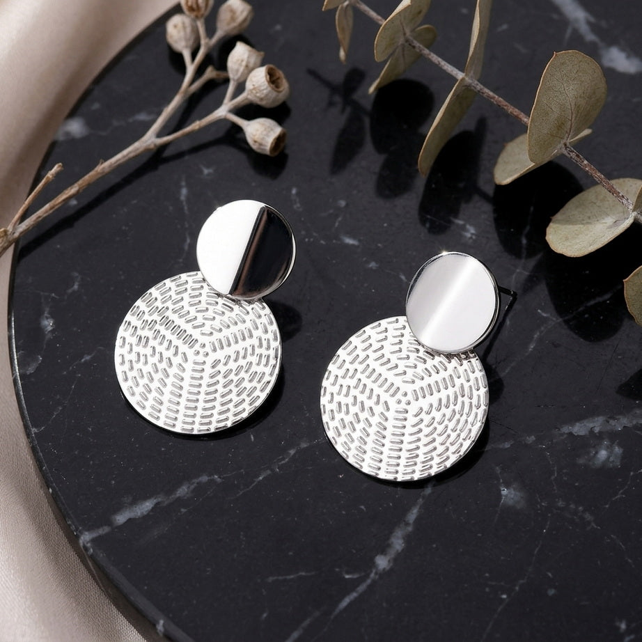 Boho Geometric Round Earrings
