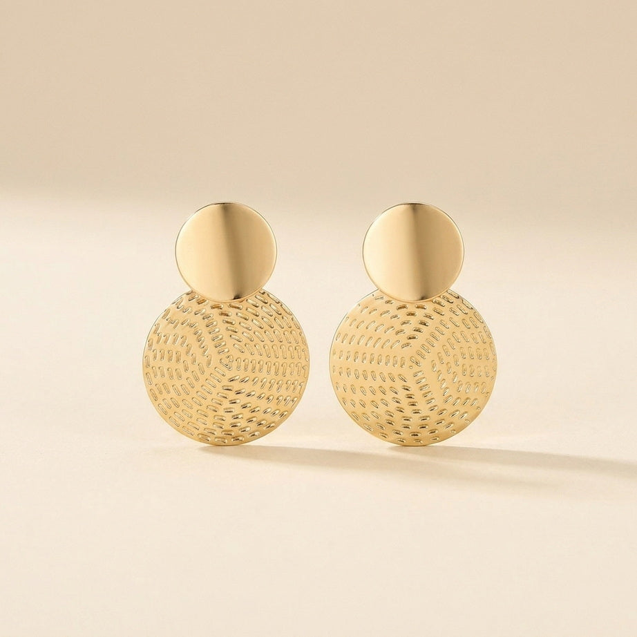 Boho Geometric Round Earrings