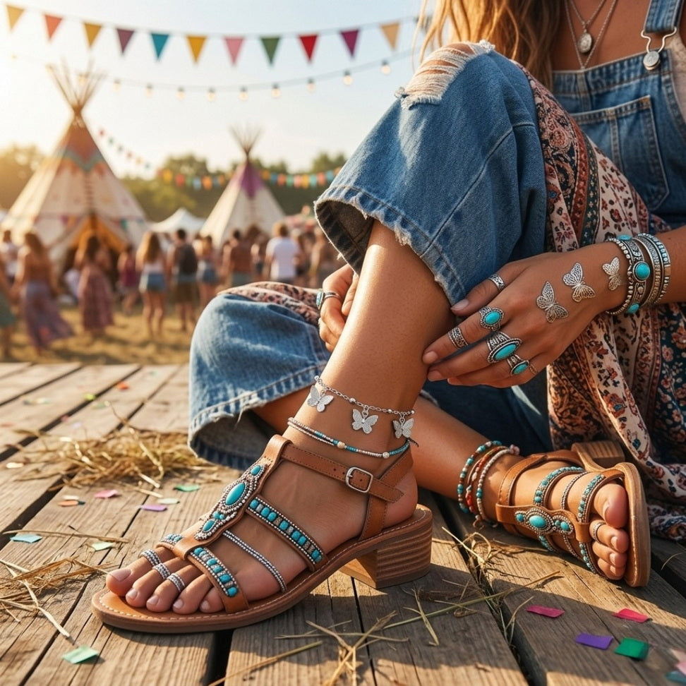 Boho Butterfly Anklet