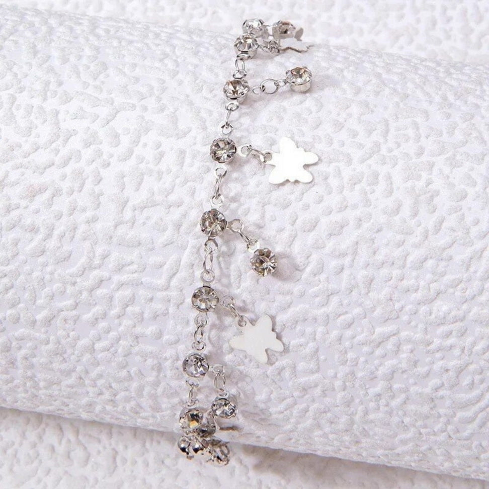 Crystal Butterfly Anklet