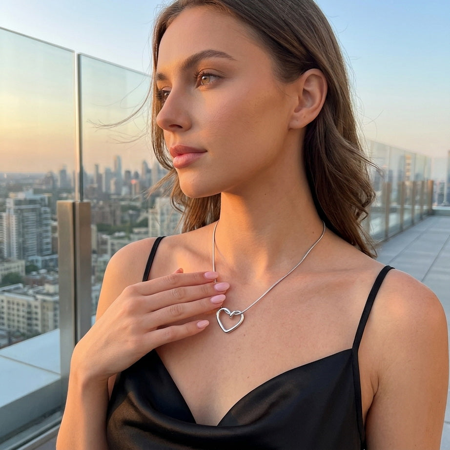 Chic Hollow Heart Necklace