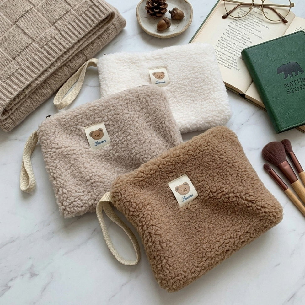 Plush Cosmetic Storage Bag