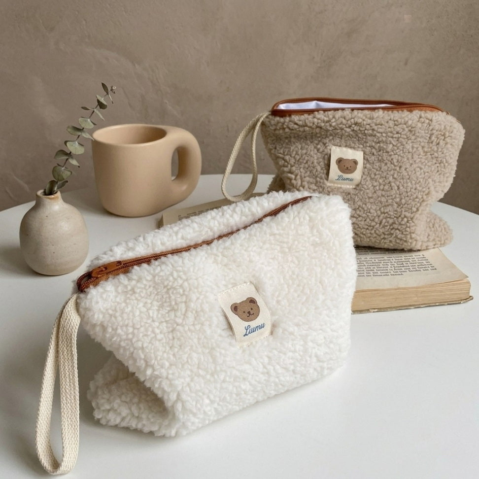 Plush Cosmetic Storage Bag