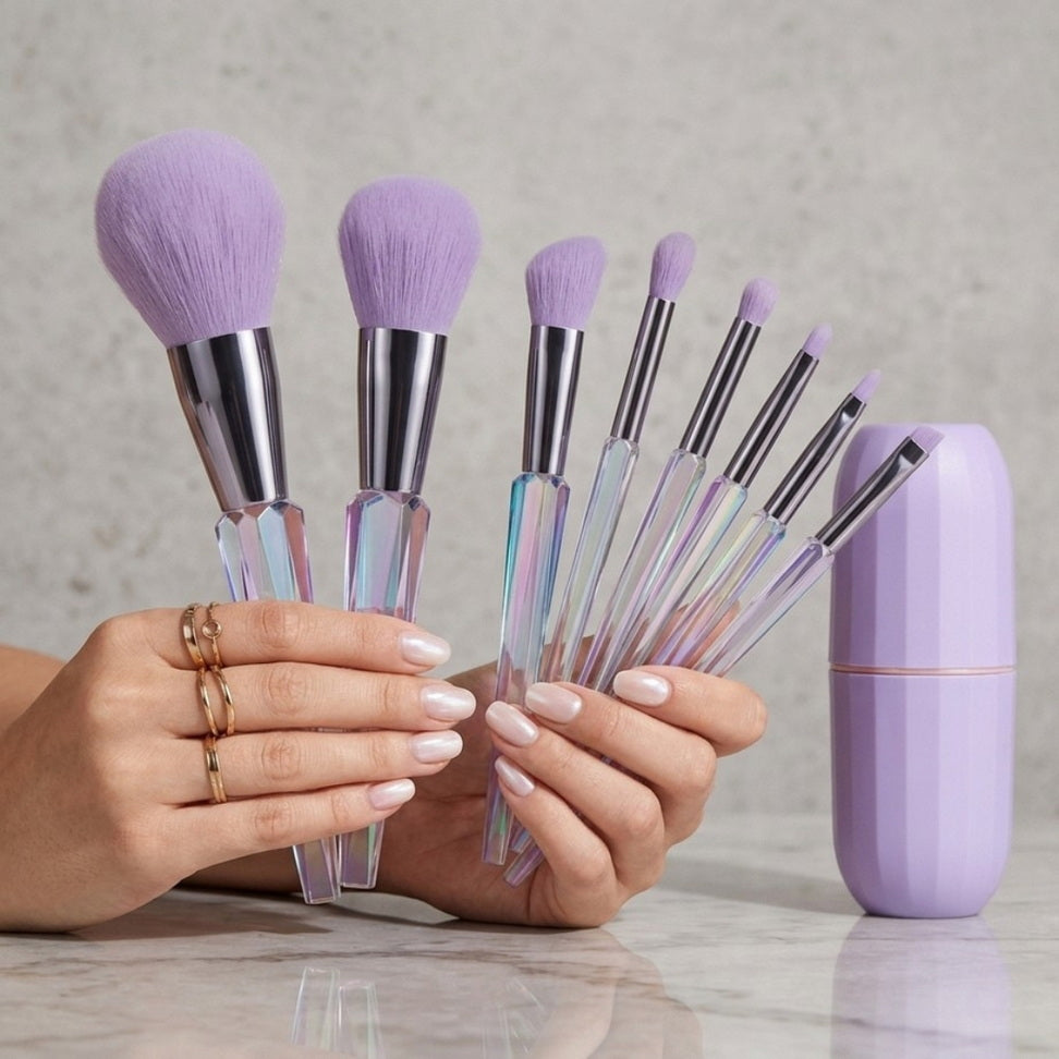 Transparent Makeup Brush Set