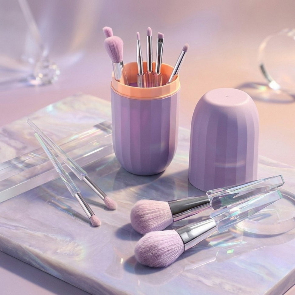 Transparent Makeup Brush Set