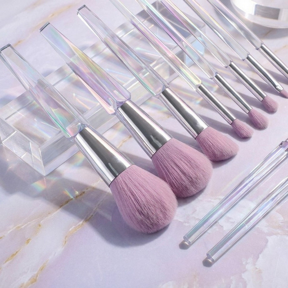 Transparent Makeup Brush Set