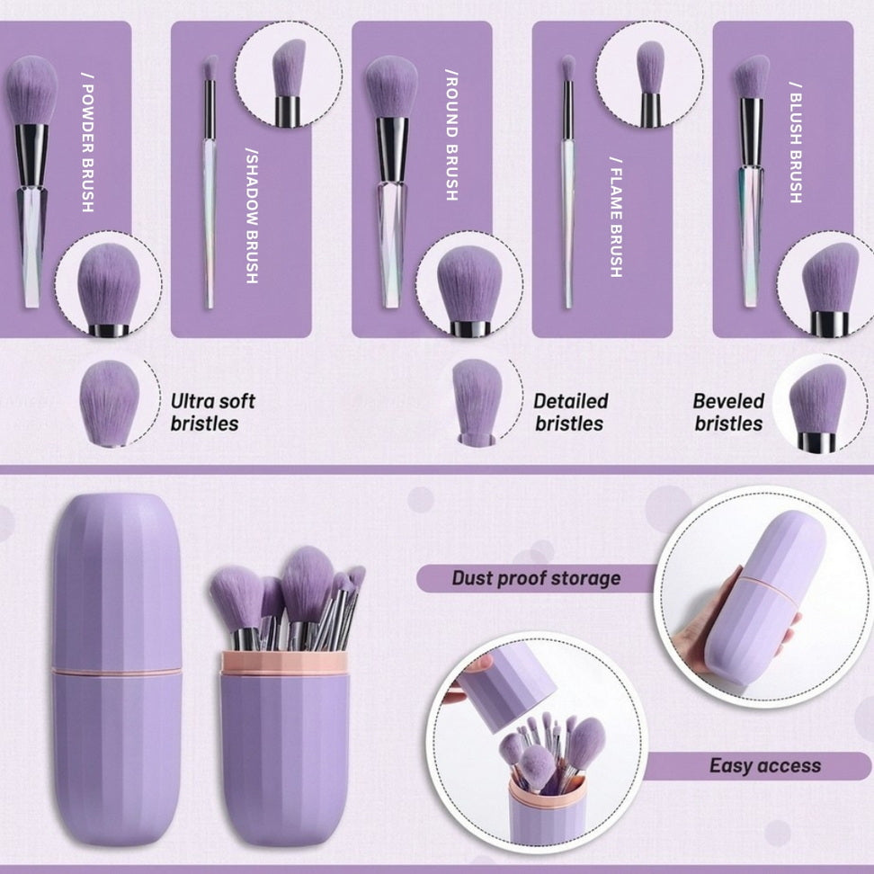 Transparent Makeup Brush Set