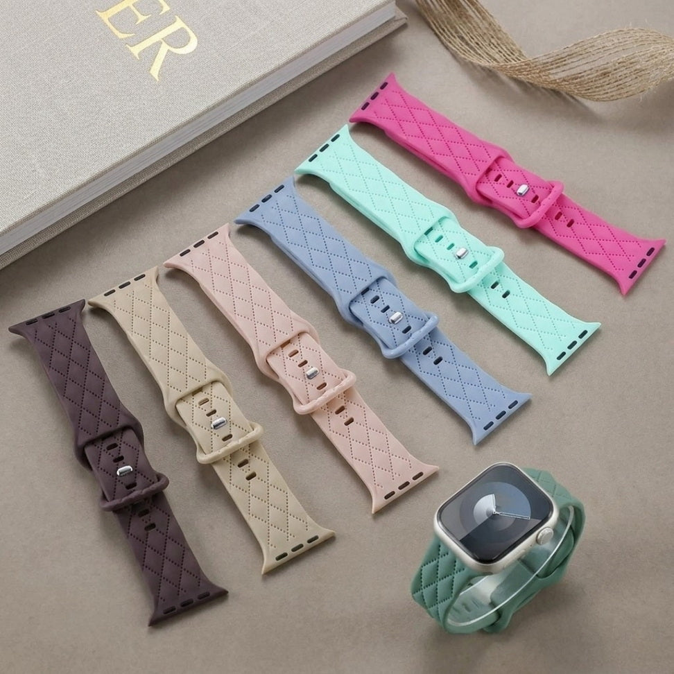 Custom Engraved Silicone Sport Band for Apple Watch