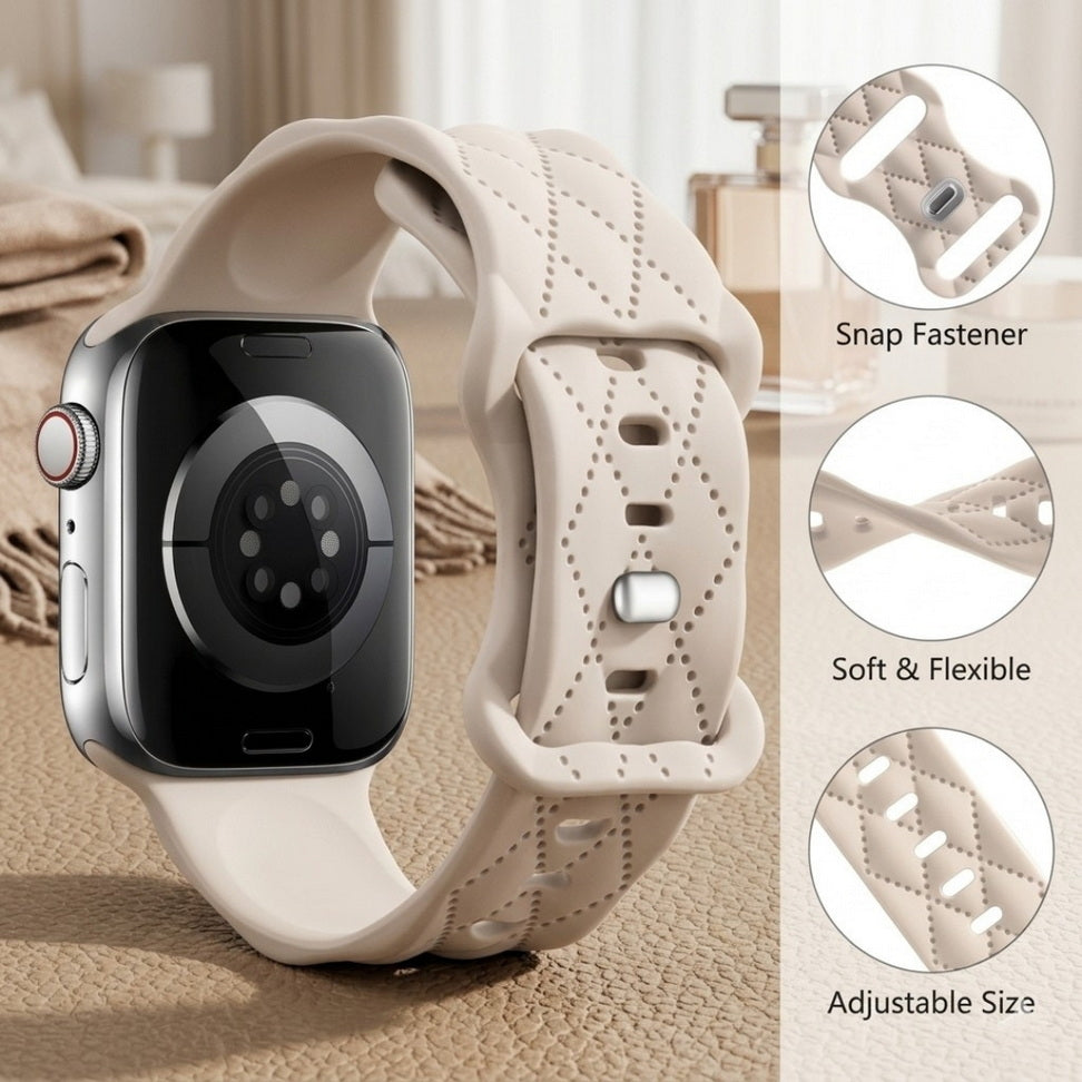 Custom Engraved Silicone Sport Band for Apple Watch