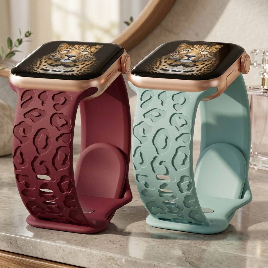 Engraved Silicone Apple Watch Strap
