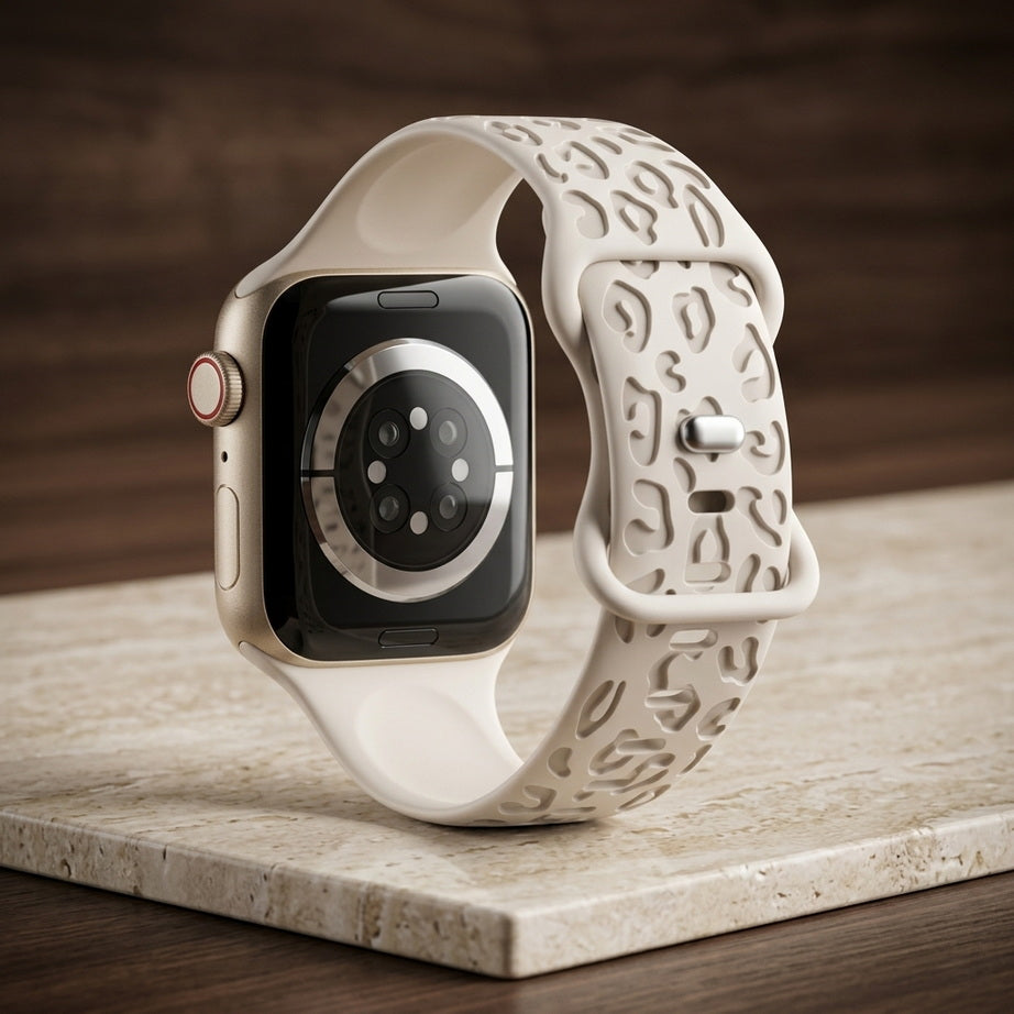 Engraved Silicone Apple Watch Strap