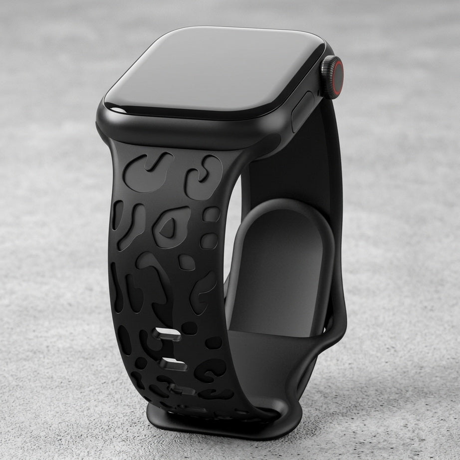 Engraved Silicone Apple Watch Strap