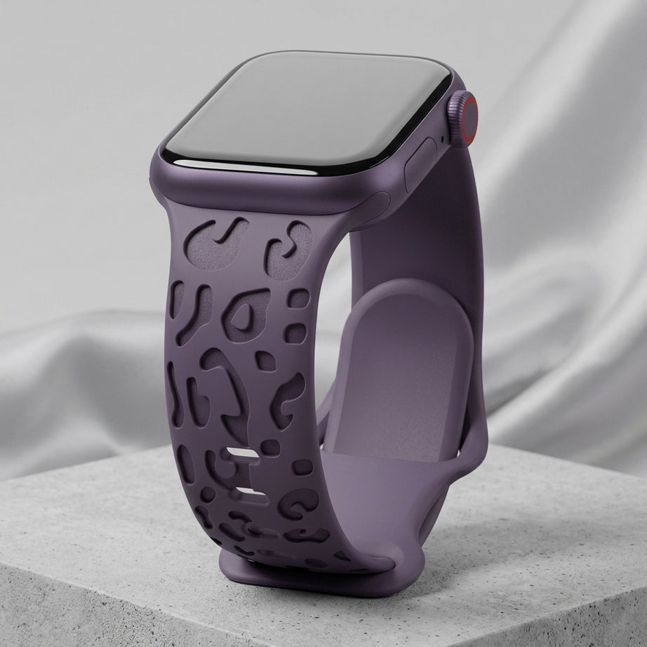 Engraved Silicone Apple Watch Strap