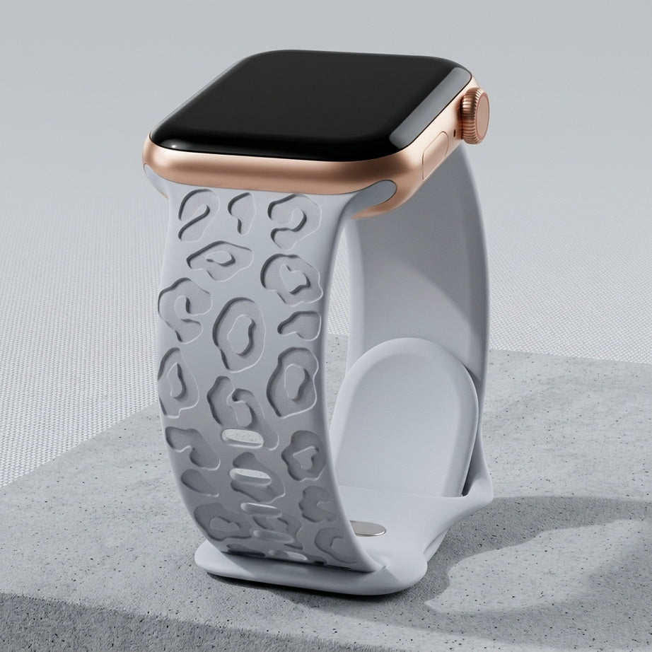 Engraved Silicone Apple Watch Strap