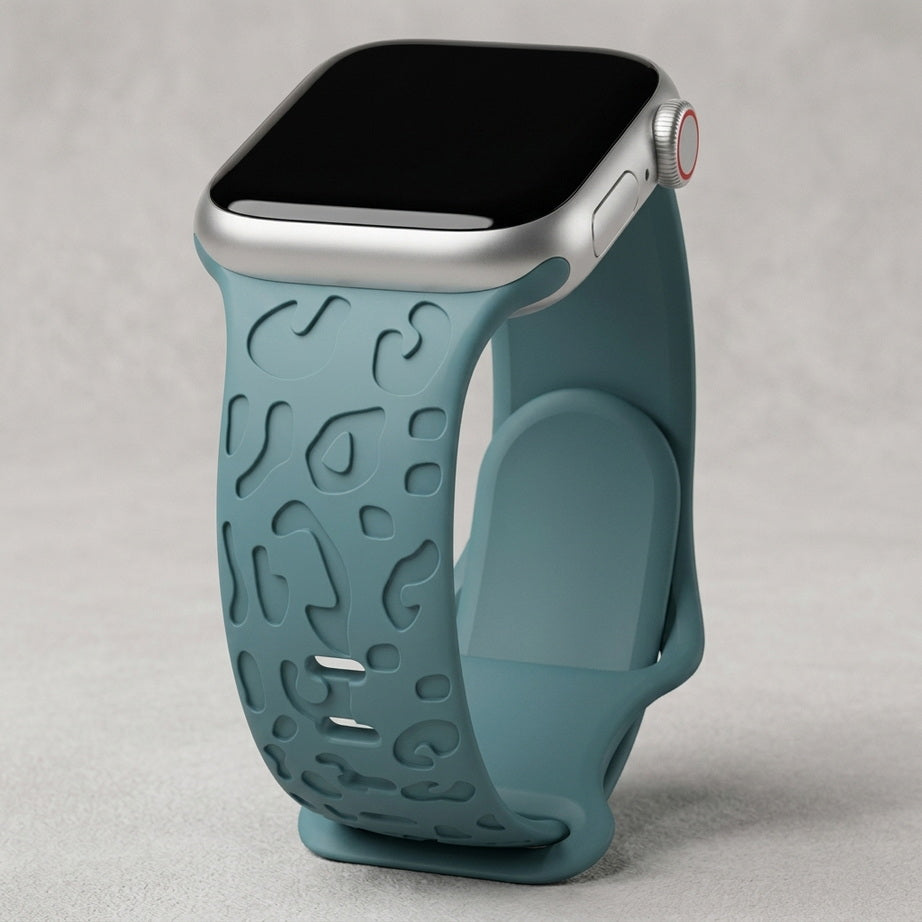 Engraved Silicone Apple Watch Strap