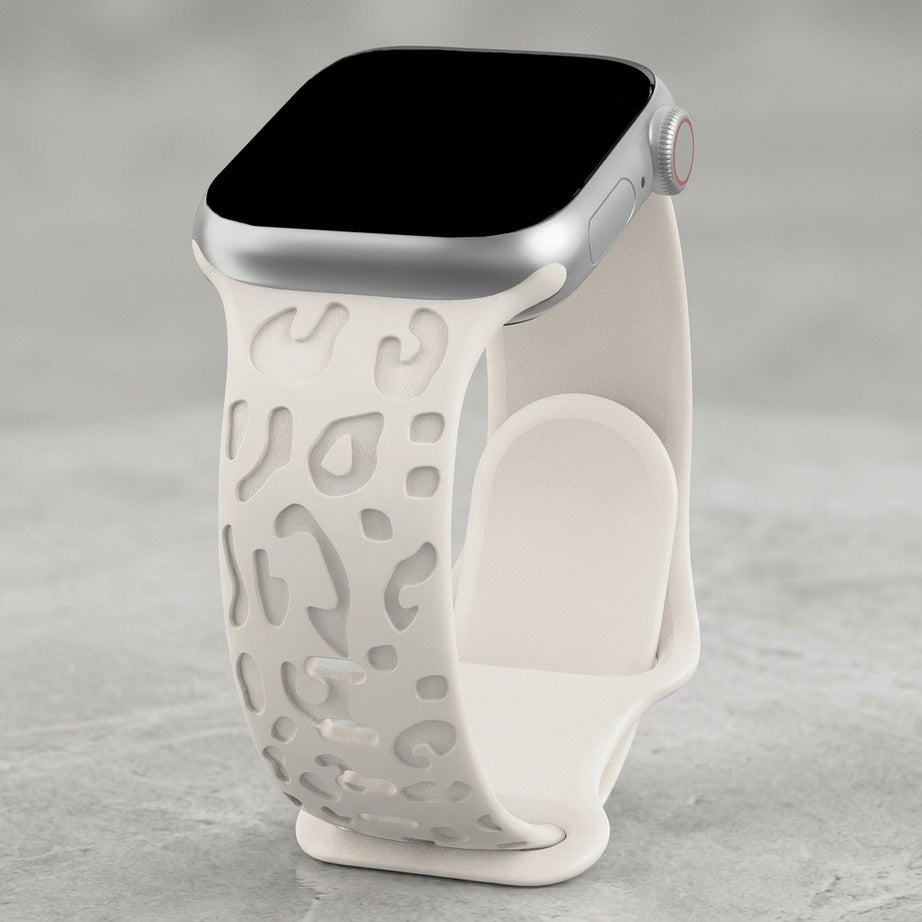 Engraved Silicone Apple Watch Strap