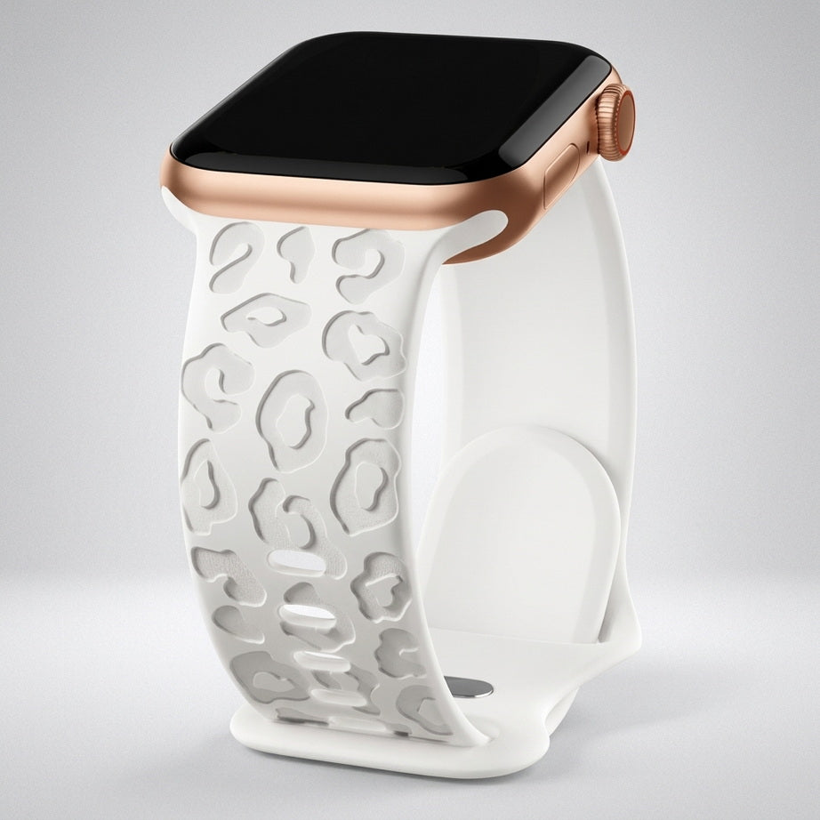 Engraved Silicone Apple Watch Strap