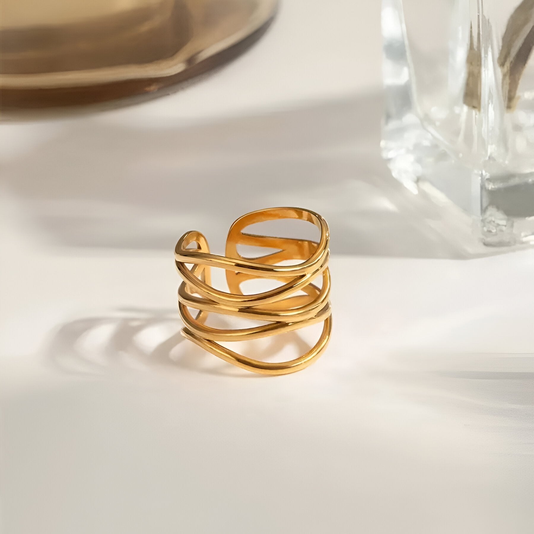 Multi-Layer Hollow Ring for Modern Chic Style