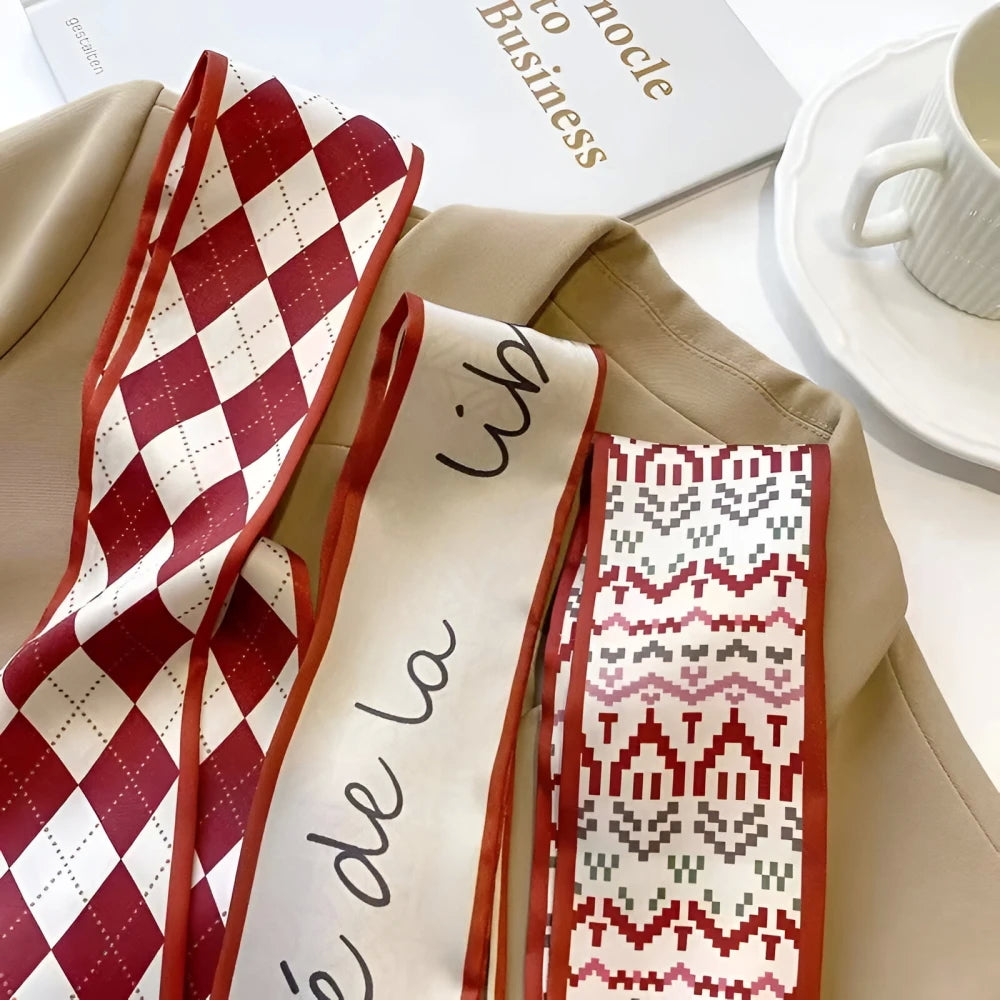 Floral Silk Ribbon Scarf