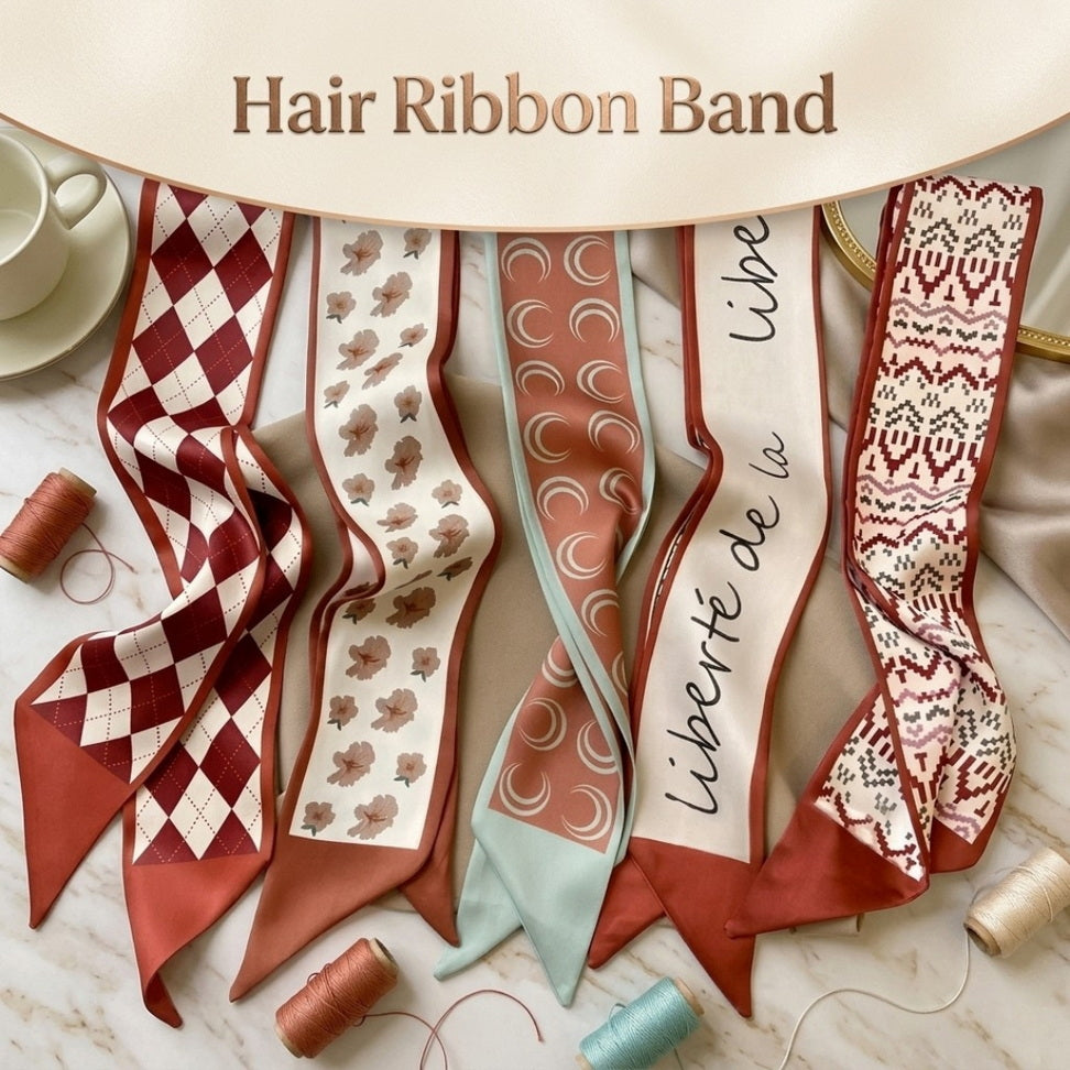Floral Silk Ribbon Scarf