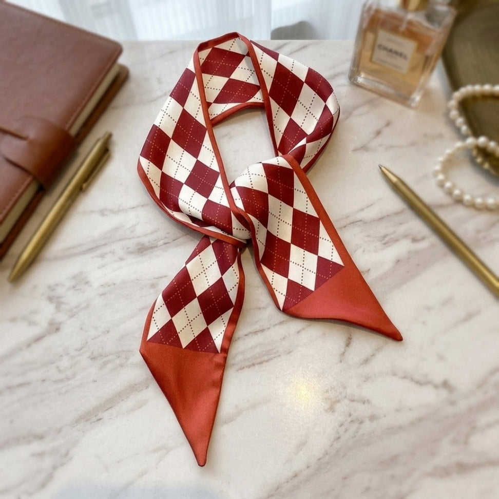 Floral Silk Ribbon Scarf
