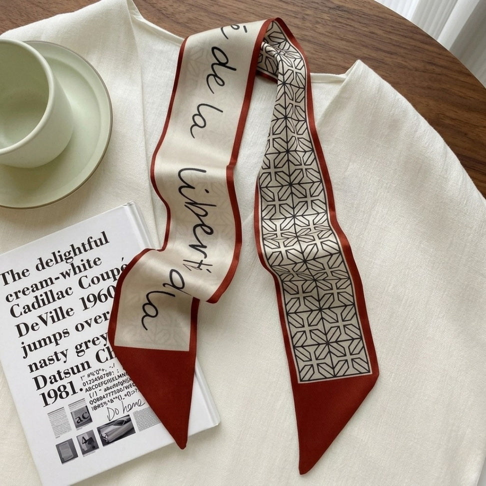 Floral Silk Ribbon Scarf