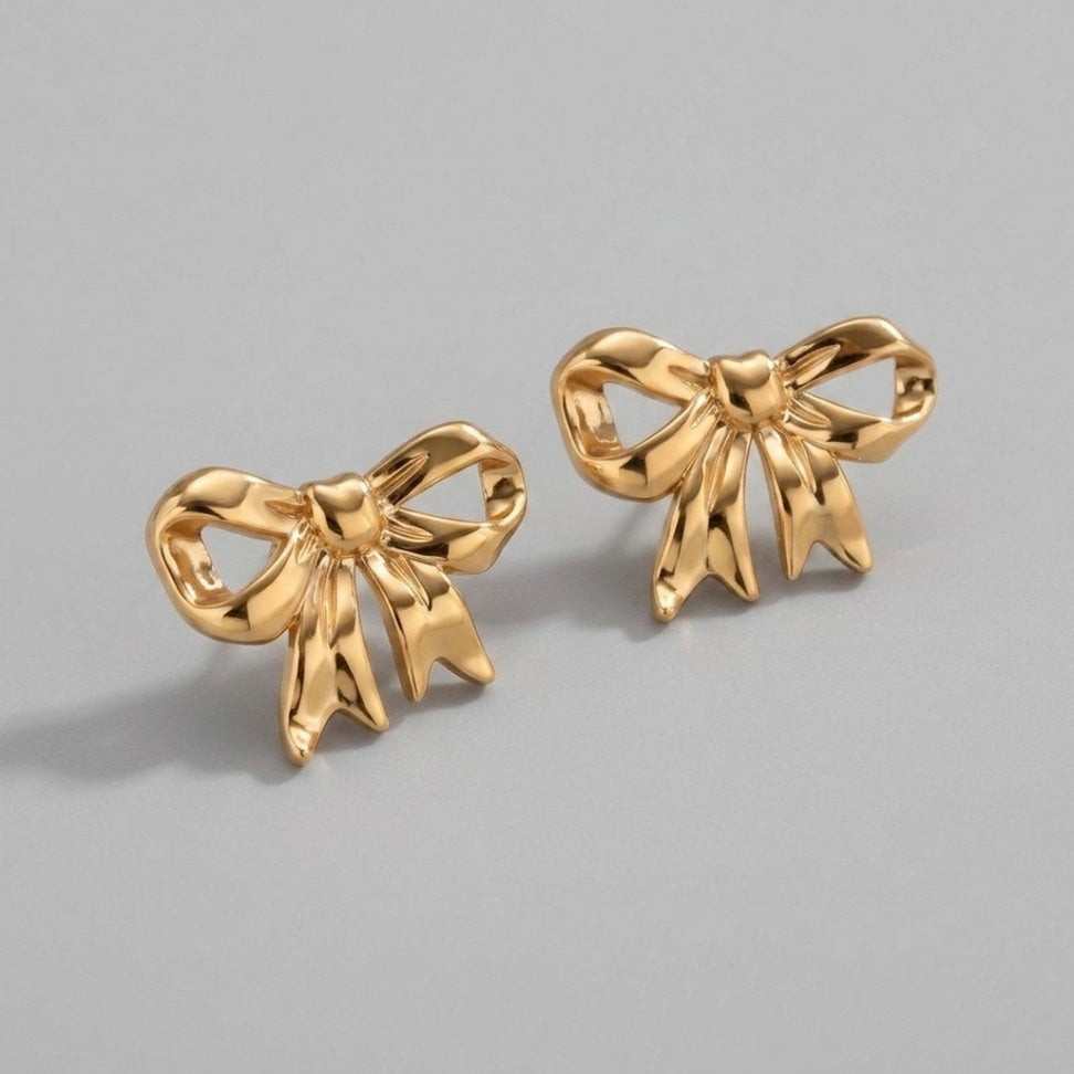 Geometric Bow Hoop Earrings for Chic Looks