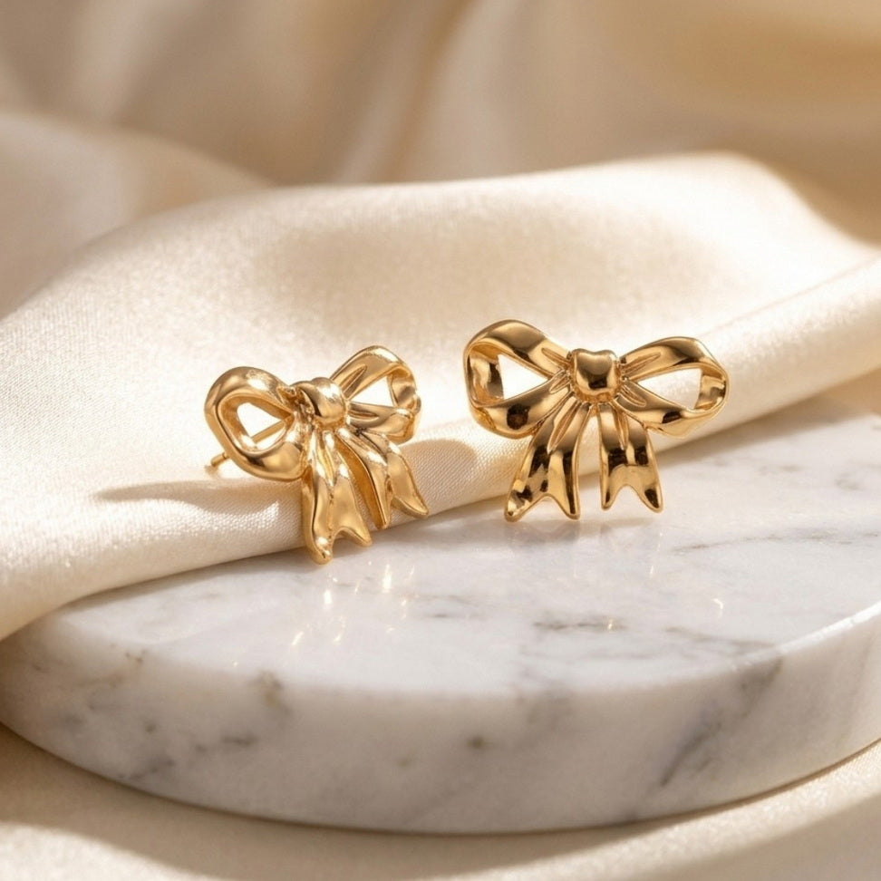 Geometric Bow Hoop Earrings for Chic Looks
