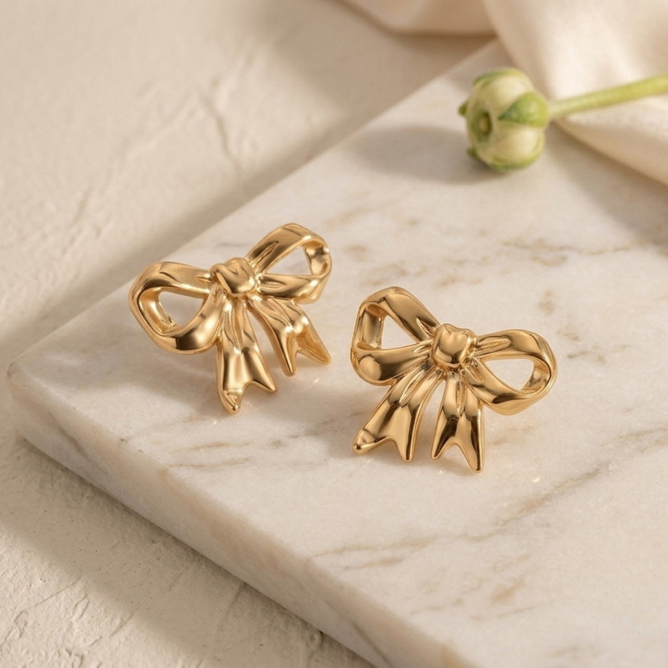 Geometric Bow Hoop Earrings for Chic Looks