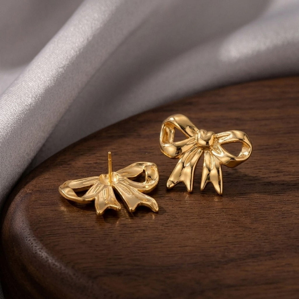 Geometric Bow Hoop Earrings for Chic Looks