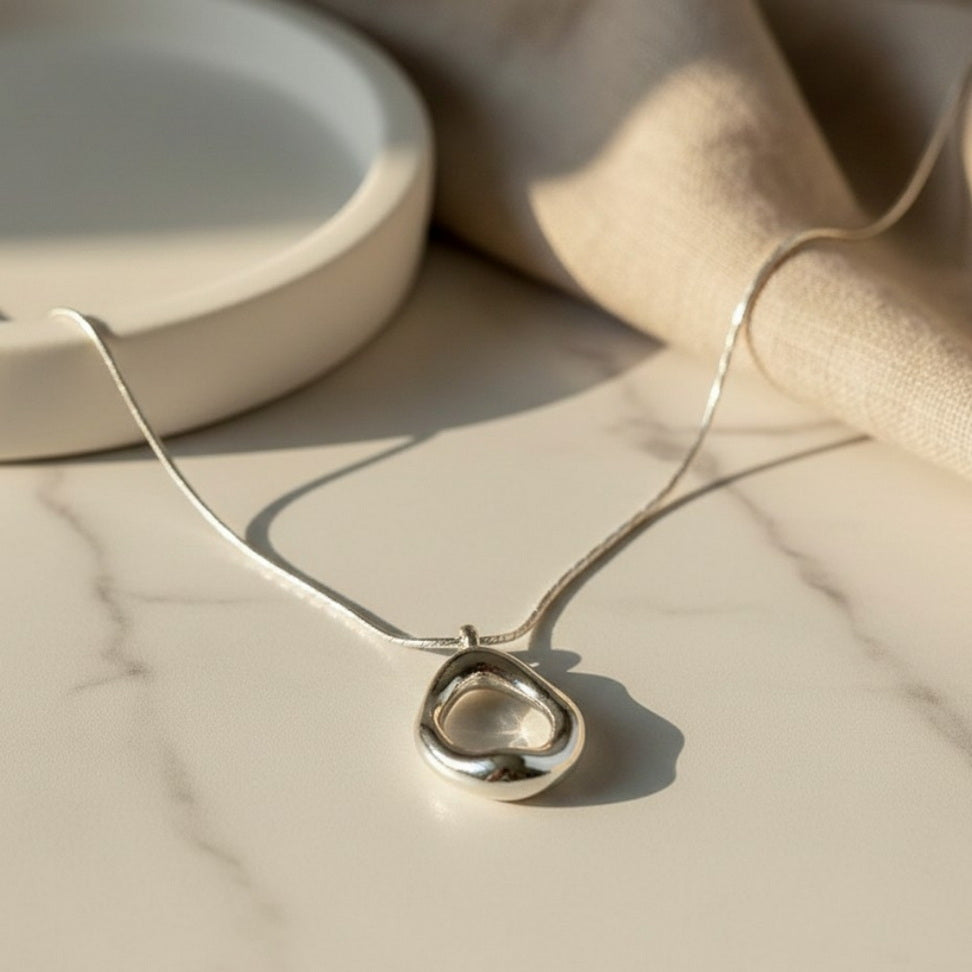 Geometric Water Droplet Necklace