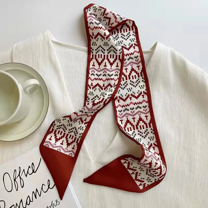 Floral Silk Ribbon Scarf