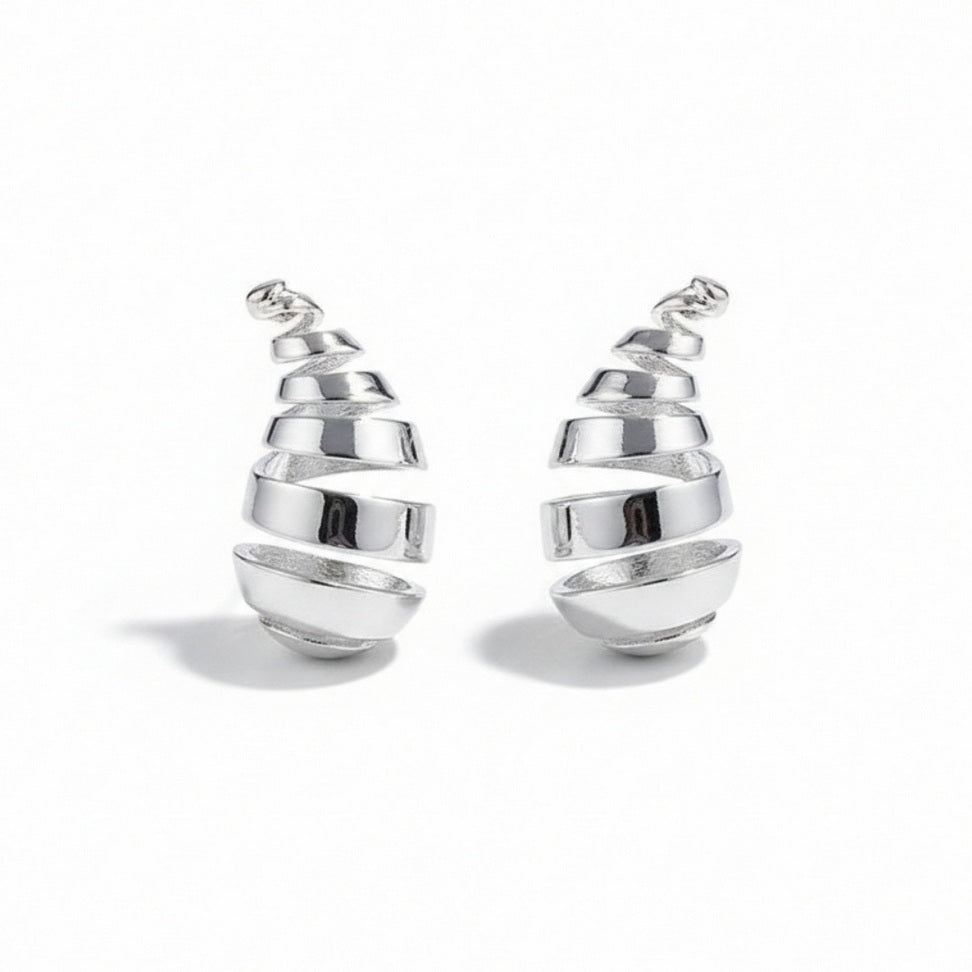 Glossy Teardrop Stud Earrings